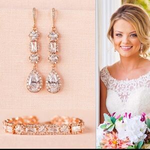 Deco Art Custom Made Gold Earrings/Bracelet Set 💎